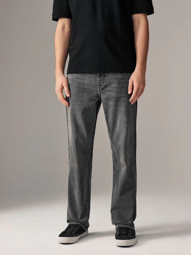 شلوار جین مردانه راسته طوسی تیره stefanel