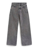 نمای خارج از پا شلوار جین راسته ازاد مردانه طوسی تیره