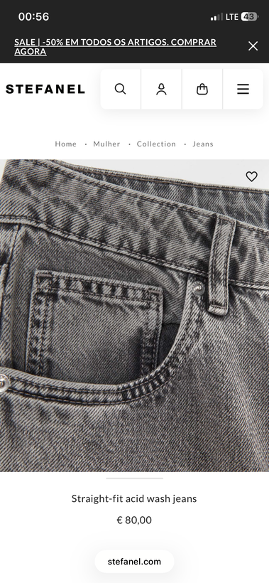 نمای نزدیک جیب جلو شلوار جین راسته ازاد