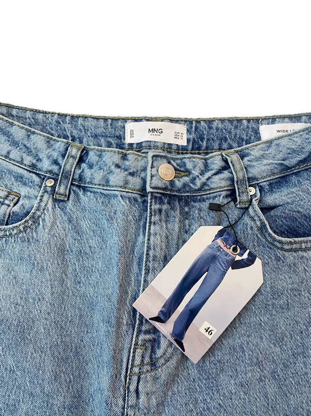 شلوار جین واید لگ زنانه MANGO - نمای پشت