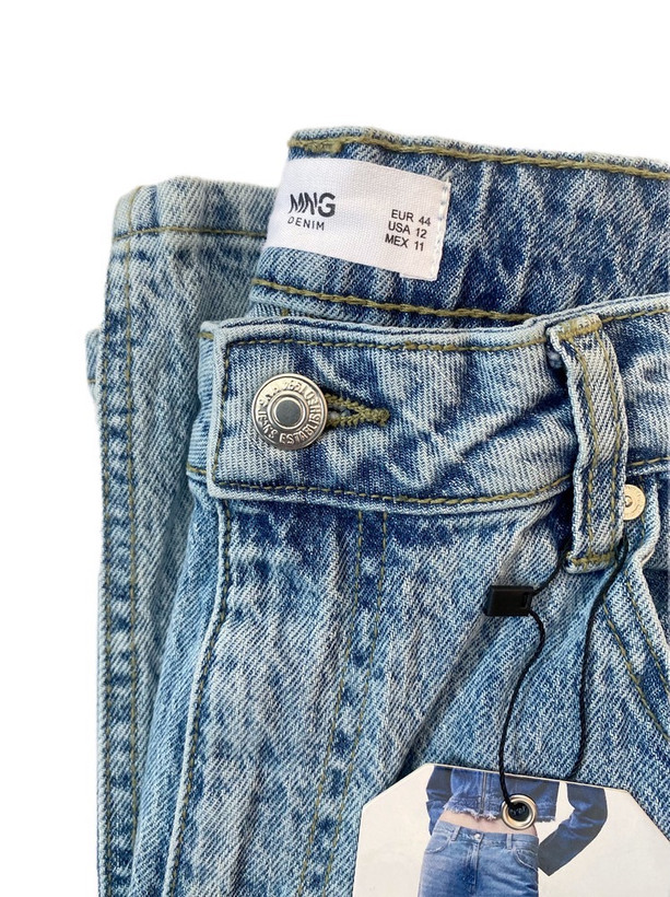 شلوار جین واید لگ زنانه MANGO - جزئیات فاق