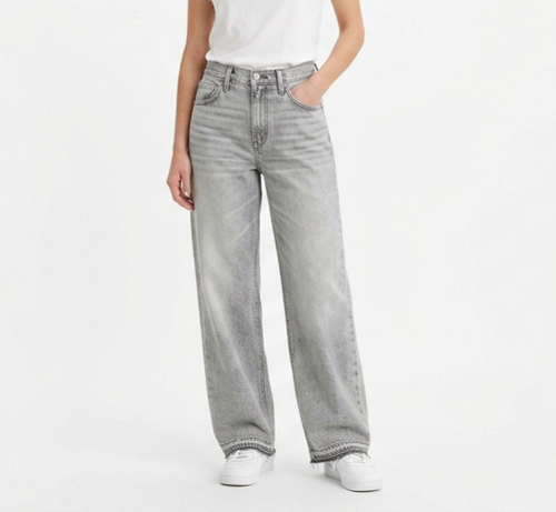 شلوارجین زنانه بگ طوسی wrangler وارداتی درجه یک