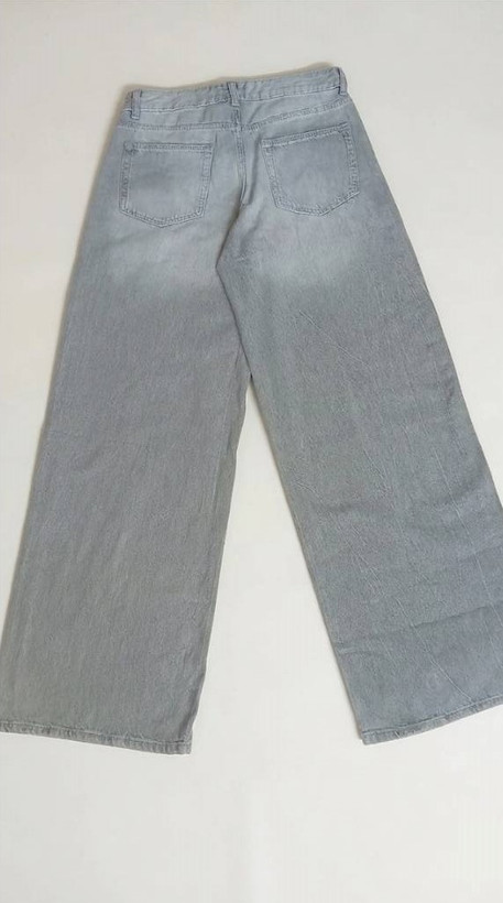 شلوارجین زنانه بگ طوسی wrangler وارداتی درجه یک