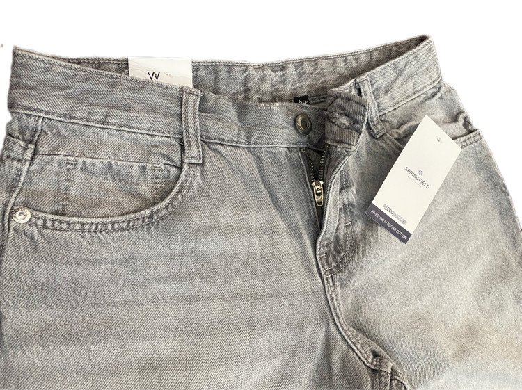 شلوارجین زنانه بگ طوسی wrangler وارداتی درجه یک
