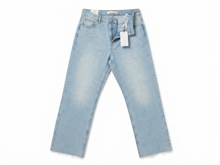شلوار جین نیم بگ یخی زنانه denim.co دمپا ریش - نمای محصول